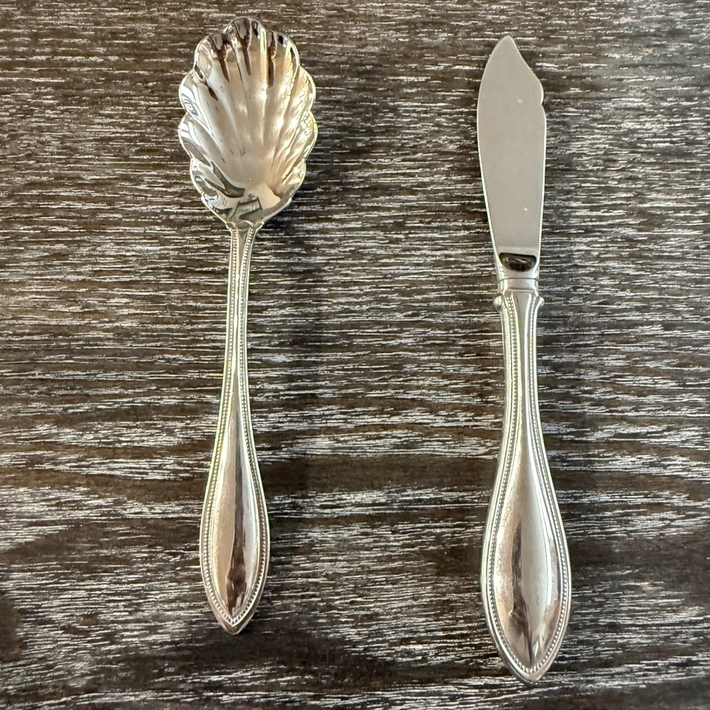 Oneida‎ Arbor American Harmony Stainless Sugar Spoon Butter Knife Set Flatware